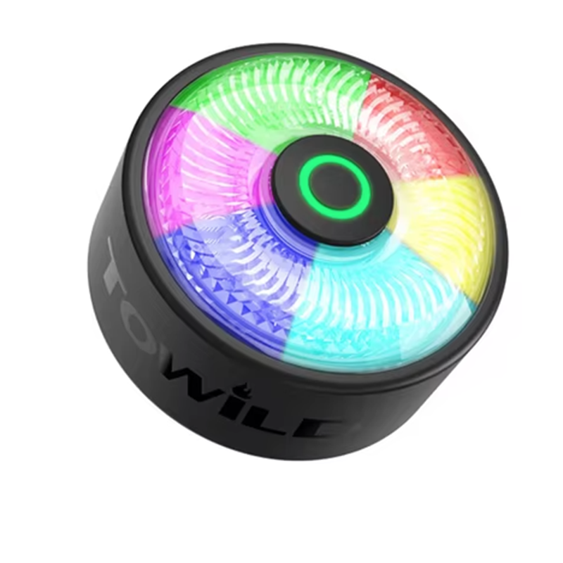 TOWILD TL03Pro Luce Posteriore Bicicletta LED con Sensore di Frenata Intelligente e Flash a Sette Colori Plastica ABS Resistente per Sicurezza e Visibilità Massima