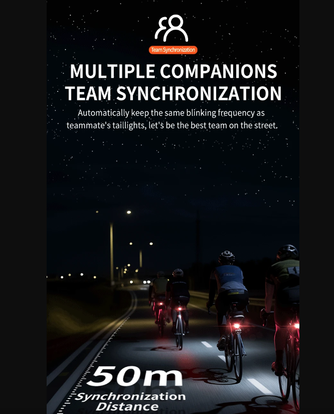 TOWILD TL03Pro Luce Posteriore Bicicletta LED con Sensore di Frenata Intelligente e Flash a Sette Colori Plastica ABS Resistente per Sicurezza e Visibilità Massima