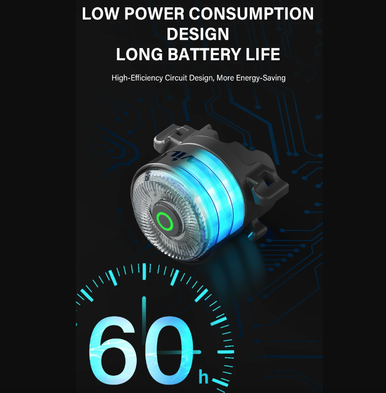 TOWILD TL03Pro Luce Posteriore Bicicletta LED con Sensore di Frenata Intelligente e Flash a Sette Colori Plastica ABS Resistente per Sicurezza e Visibilità Massima