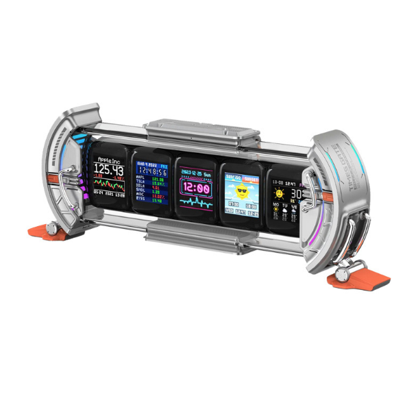 Divoom Times Gate | Sveglia Digitale Cyberpunk Pixel Art | Dashboard Finanziario Bitcoin | Setup Gaming/Ufficio