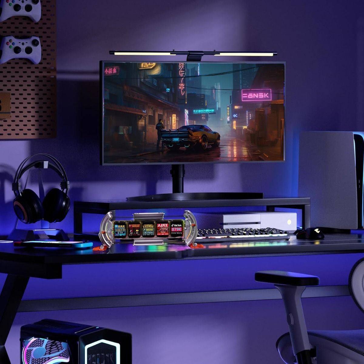 Divoom Times Gate | Sveglia Digitale Cyberpunk Pixel Art | Dashboard Finanziario Bitcoin | Setup Gaming/Ufficio