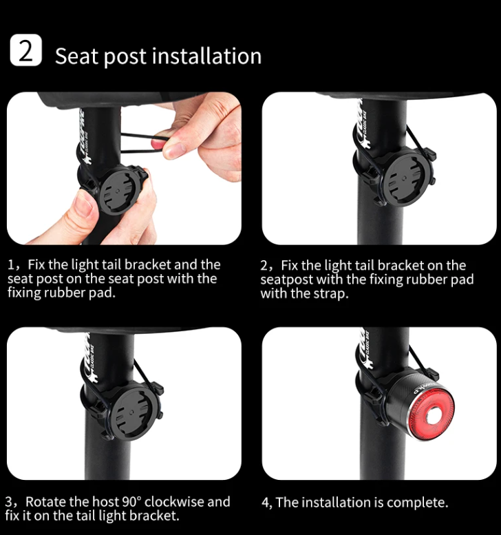 TOWILD TL05 Luce Posteriore con Rilevamento Automatico della Frenata Intelligente, Impermeabile IPX6, Luce di Sicurezza per Bicicletta con Batteria da 100 Ore