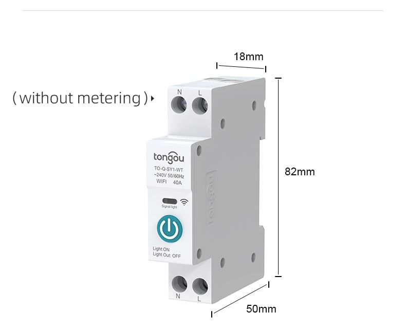 Interruttore automatico intelligente TUYA WIFI per Smart Home con controllo remoto wireless tramite APP TONGOU