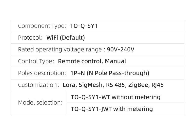 Interruttore automatico intelligente TUYA WIFI per Smart Home con controllo remoto wireless tramite APP TONGOU