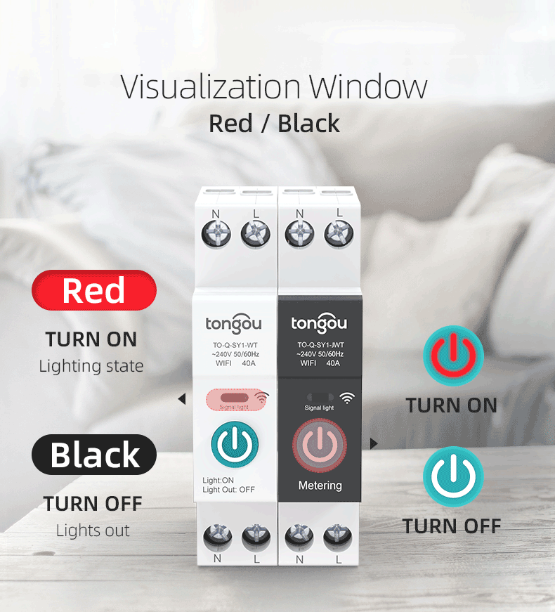 Interruttore automatico intelligente TUYA WIFI per Smart Home con controllo remoto wireless tramite APP TONGOU