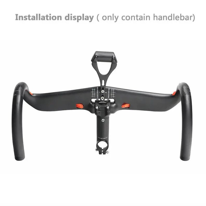 TOSEEK Manubrio da strada in carbonio integrale 31,8 mm, leggero e aerodinamico con lunghezze personalizzabili