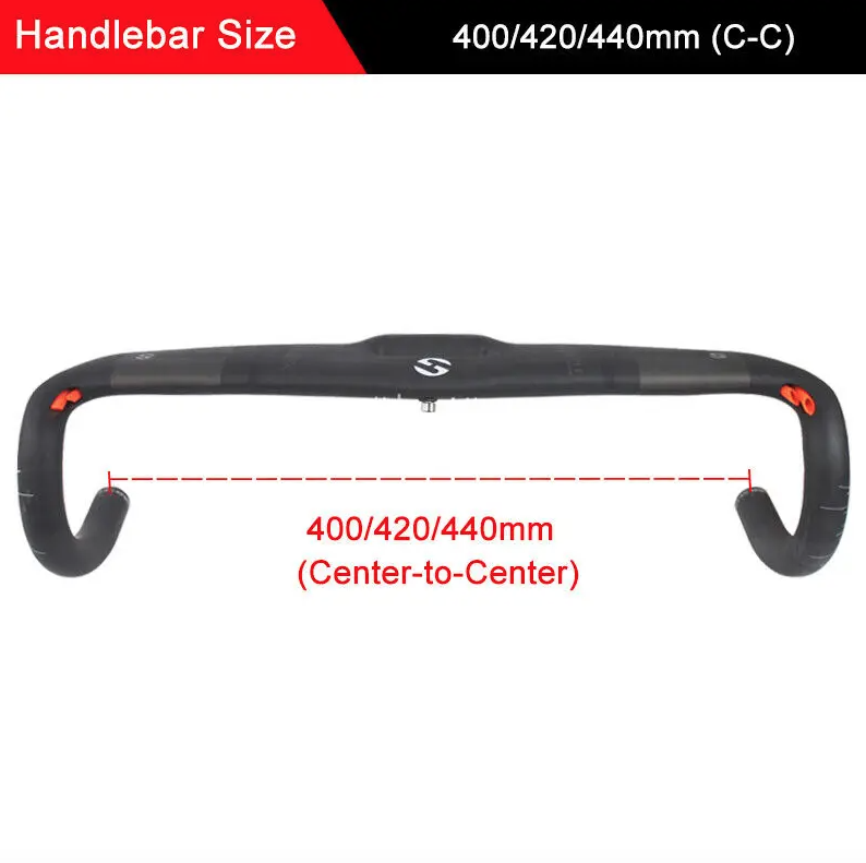 TOSEEK Manubrio da strada in carbonio integrale 31,8 mm, leggero e aerodinamico con lunghezze personalizzabili
