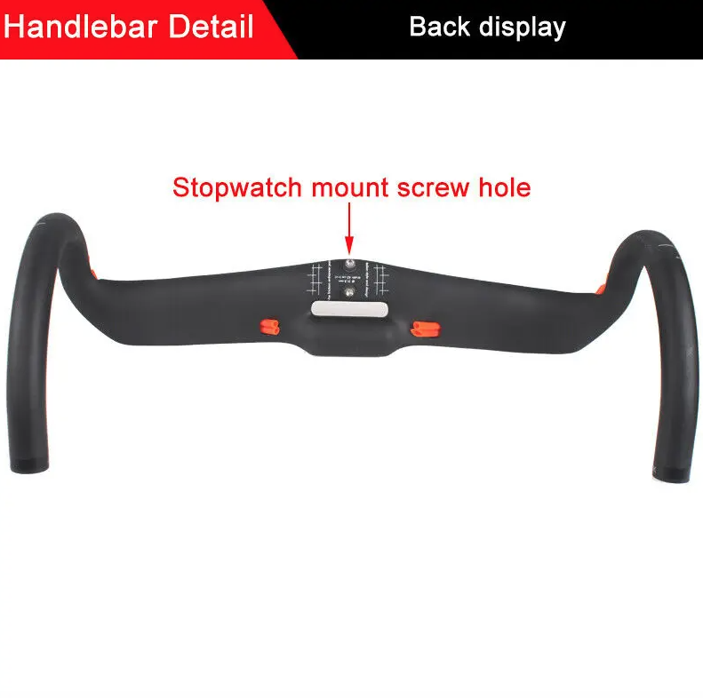 TOSEEK Manubrio da strada in carbonio integrale 31,8 mm, leggero e aerodinamico con lunghezze personalizzabili