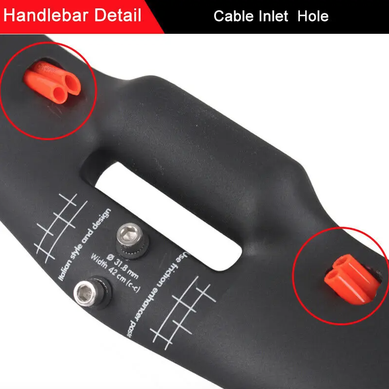 TOSEEK Manubrio da strada in carbonio integrale 31,8 mm, leggero e aerodinamico con lunghezze personalizzabili
