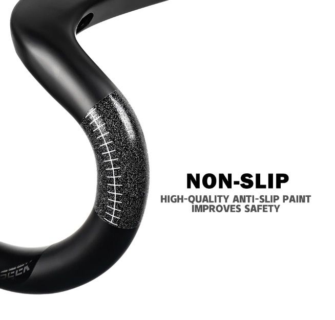 TOSEEK TR5500 attacco manubrio bici da strada design aerodinamico in fibra di carbonio ultra leggero finitura nero opaco parti ciclismo premium per prestazioni robuste su strada