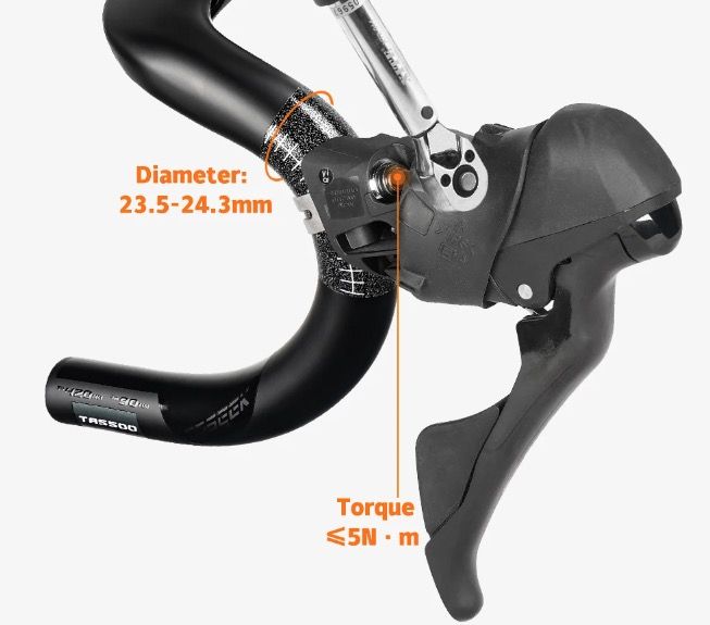 TOSEEK TR5500 attacco manubrio bici da strada design aerodinamico in fibra di carbonio ultra leggero finitura nero opaco parti ciclismo premium per prestazioni robuste su strada