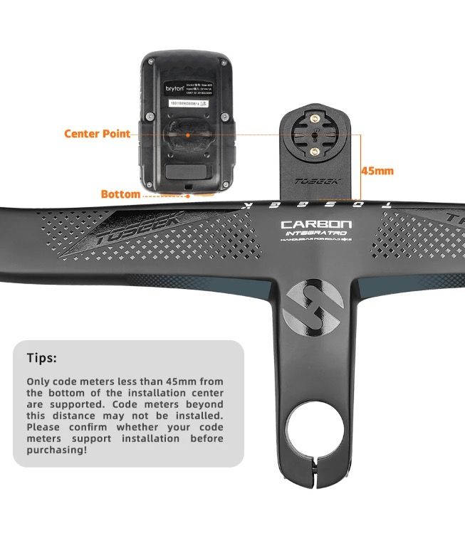 TOSEEK TR5500 attacco manubrio bici da strada design aerodinamico in fibra di carbonio ultra leggero finitura nero opaco parti ciclismo premium per prestazioni robuste su strada