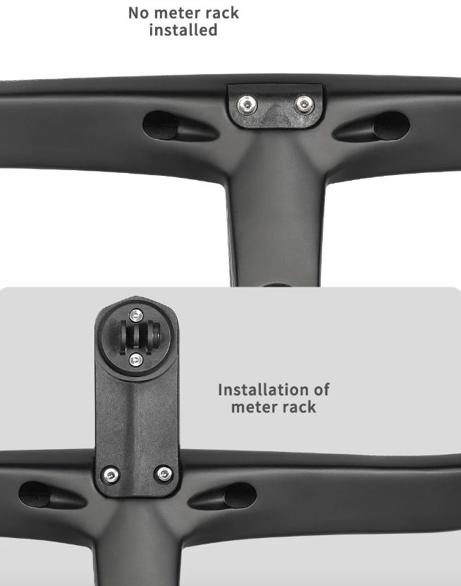 TOSEEK TR5500 attacco manubrio bici da strada design aerodinamico in fibra di carbonio ultra leggero finitura nero opaco parti ciclismo premium per prestazioni robuste su strada