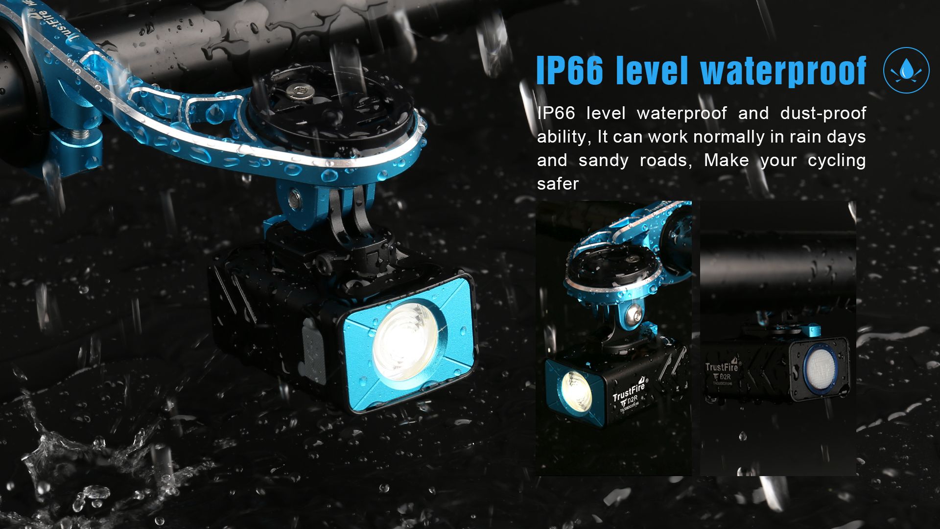 TrustFire D2R Luce per Bicicletta 450LM Impermeabile Faro Anteriore Ricaricabile con Type-C Lampada Ciclistica per Sicurezza e Visibilità