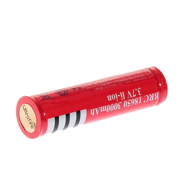 UltraFire 18650 3.7V 3000mAh Batteria Ricaricabile per Torce, Dispositivi Vape, Dispositivi ad Alto Assorbimento, Ecologica