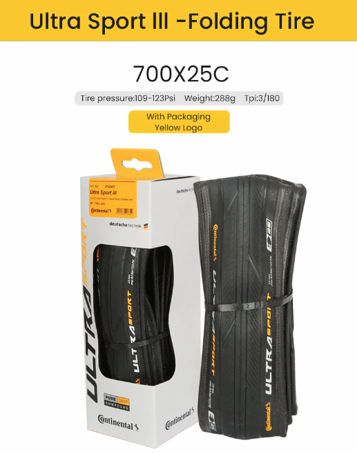 Continental ULTRA SPORT Ⅲ GRAND SPORT RACE Copertone per bici da strada 700x23C/25C/28C Leggero Durevole Antiforatura