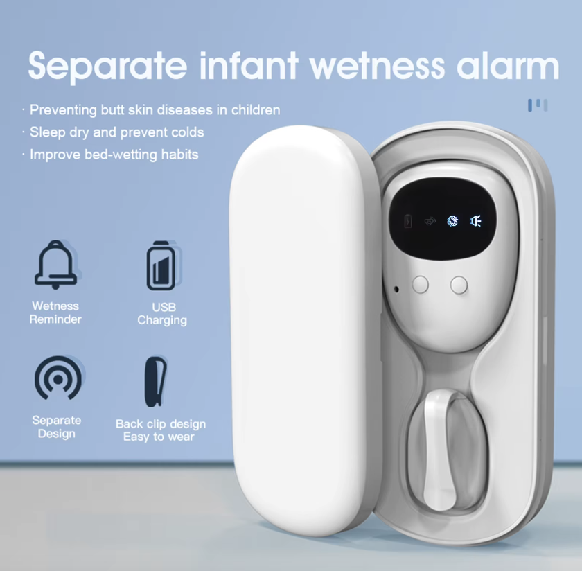 Allarme per enuresi notturna senza fili per ragazzi e ragazze, ricaricabile via USB, con 3 modalità di allerta, comodo ausilio per il sonno