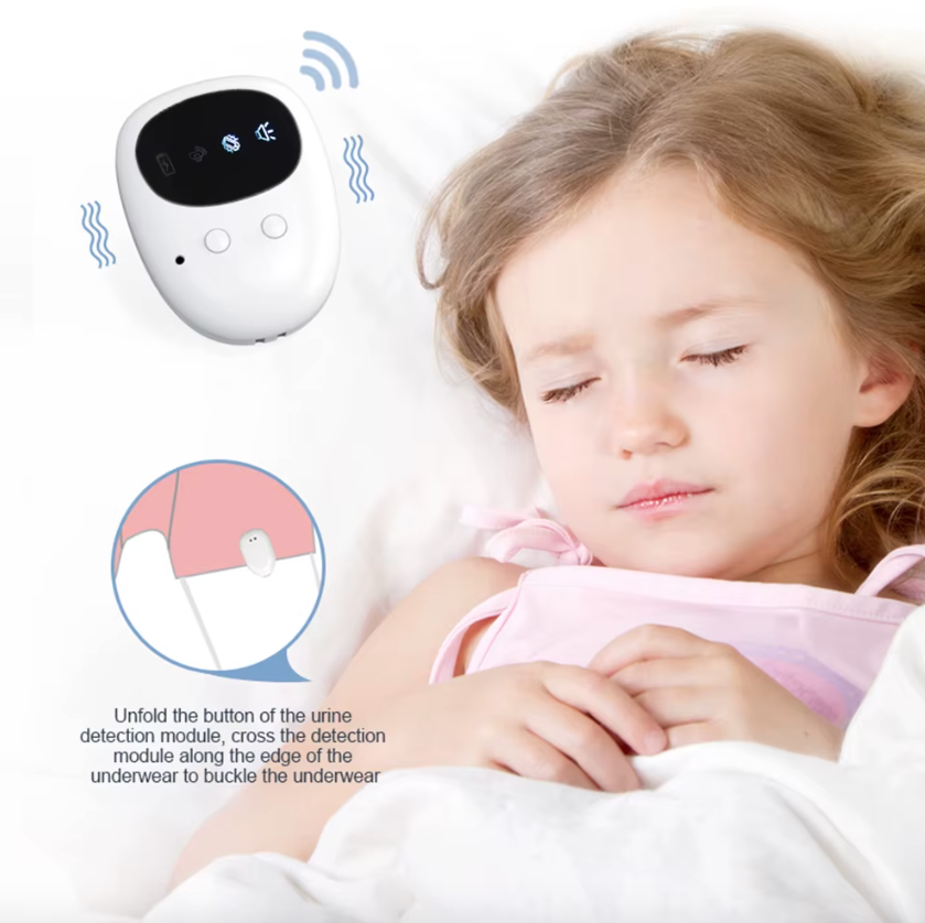 Allarme per enuresi notturna senza fili per ragazzi e ragazze, ricaricabile via USB, con 3 modalità di allerta, comodo ausilio per il sonno