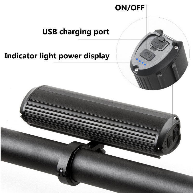Luce anteriore LED per bicicletta, 5200 lumen, ricarica USB, torcia impermeabile e durevole, attrezzatura di sicurezza per ciclismo MTB