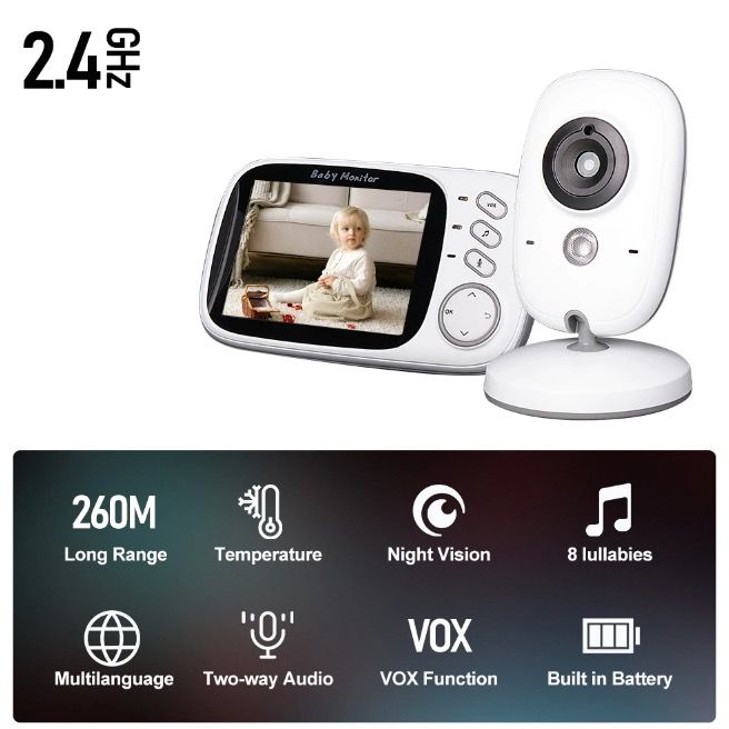 VB603 Video Baby Monitor con audio bidirezionale e visione notturna - strumento affidabile per genitori per la sicurezza del neonato