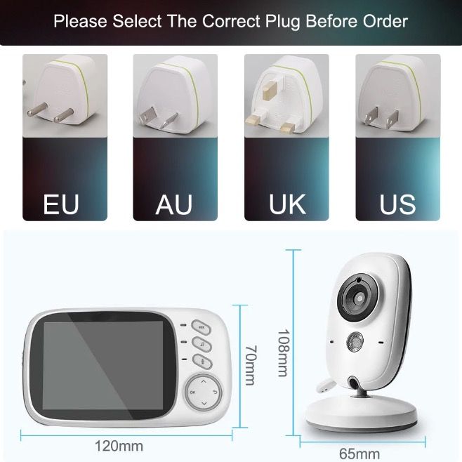VB603 Video Baby Monitor con audio bidirezionale e visione notturna - strumento affidabile per genitori per la sicurezza del neonato