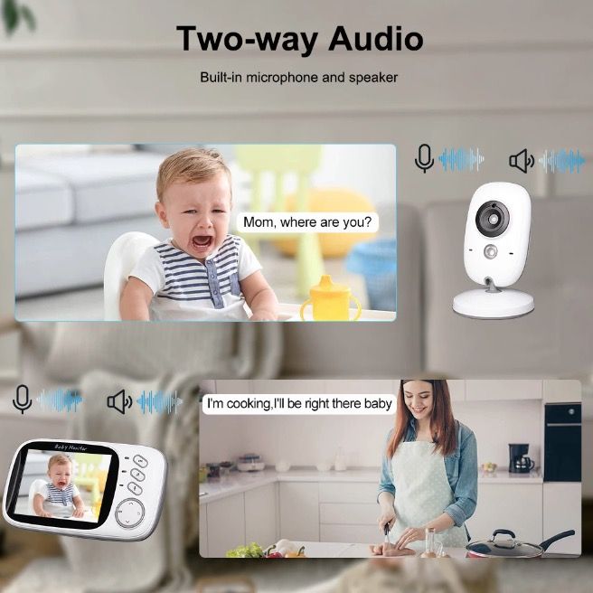 VB603 Video Baby Monitor con audio bidirezionale e visione notturna - strumento affidabile per genitori per la sicurezza del neonato