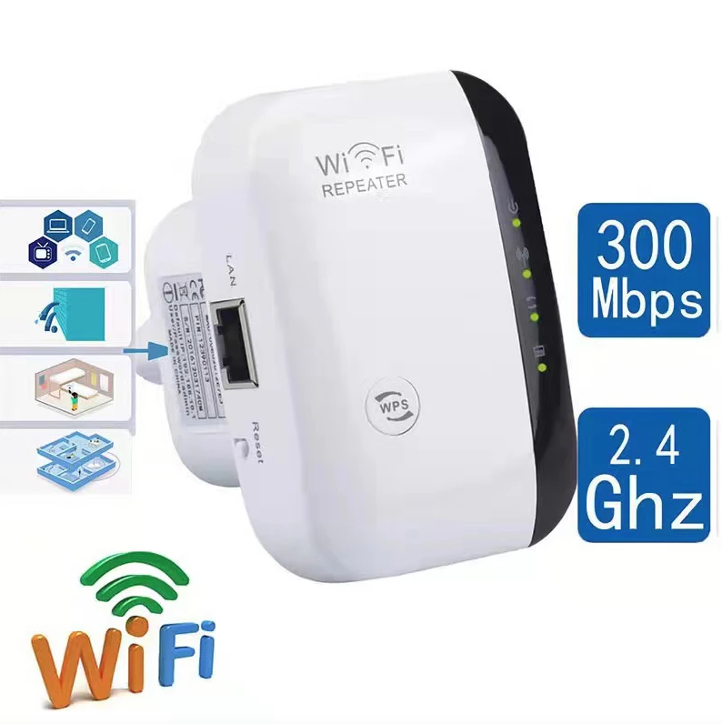 WiFi Ripetitore Wireless Segnale Amplificatore WiFi Extender Rete Migliora Casa Router Attraverso il Muro Camera da Letto