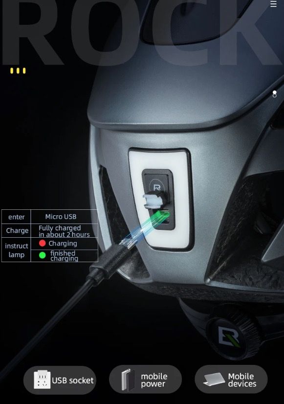 ROCKBROS Casco da Bicicletta Design Ultraleggero con Luce LED Integrata Occhiali Magnetici Comodo e Sicuro
