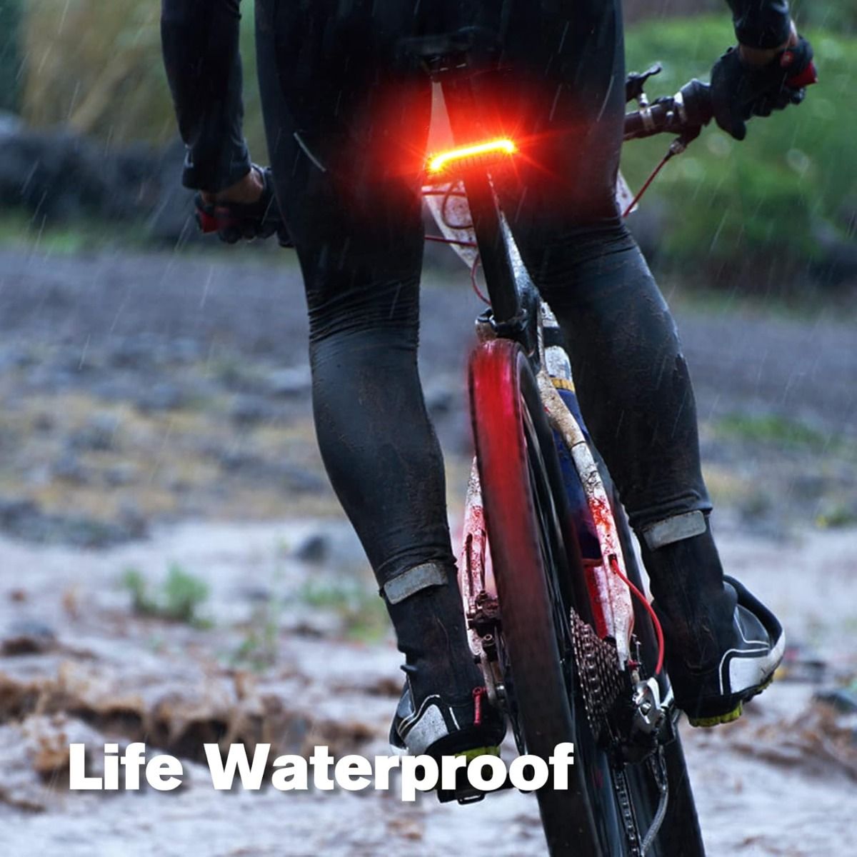 Meilan X5 Luce Posteriore Bici Intelligente con Indicatori di Direzione | Stop Auto, Telecomando, USB