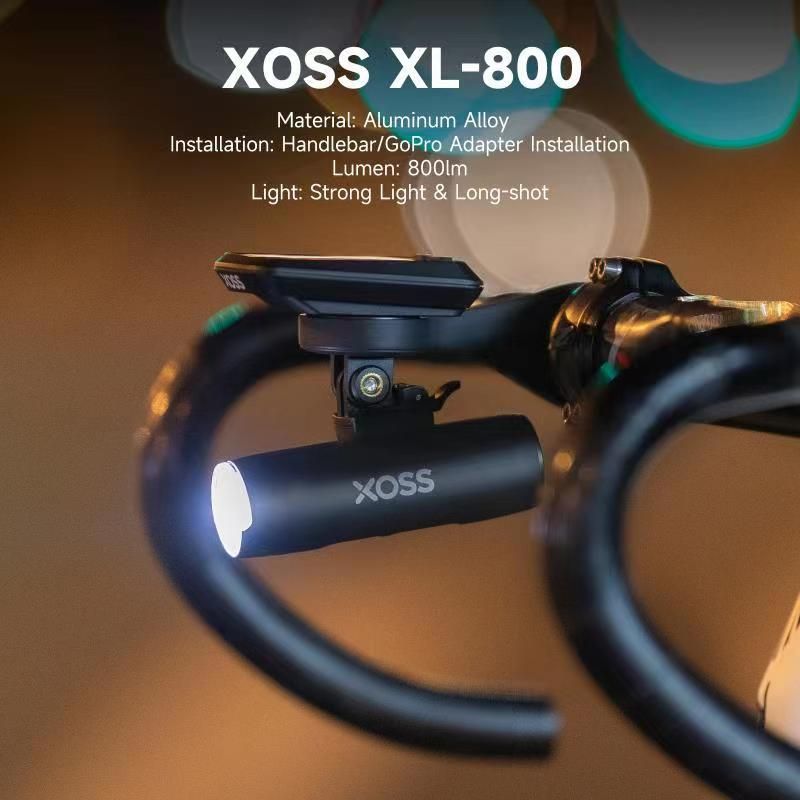 XOSS Luce per bici Faretto 800Lm Impermeabile Ricaricabile USB Lampada anteriore MTB Accessori per ciclismo all'aperto