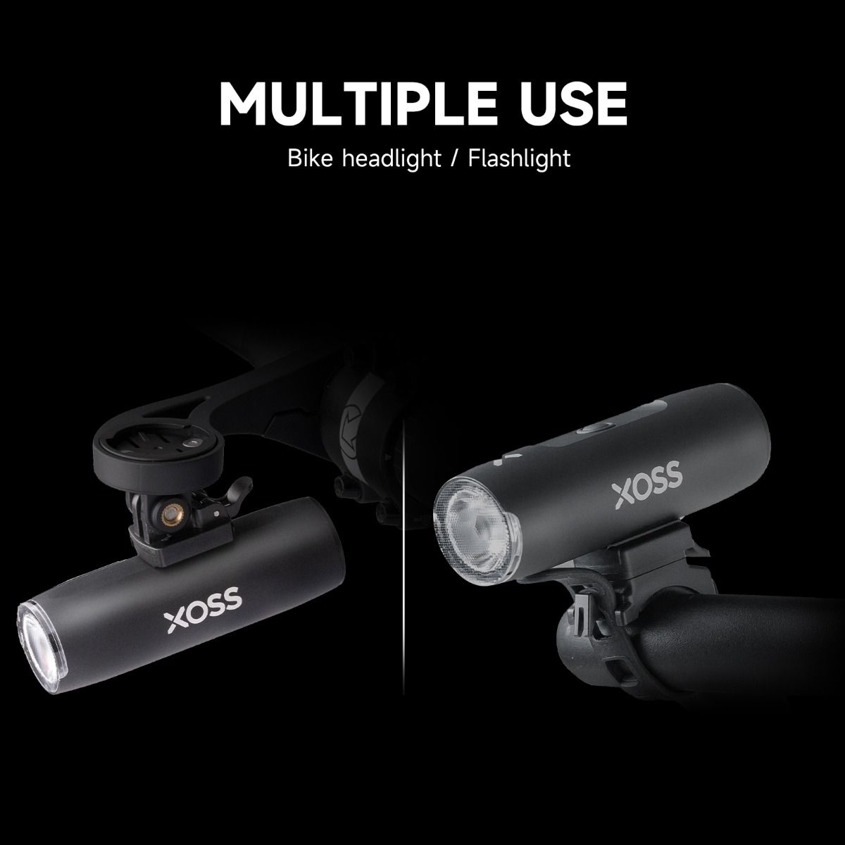 XOSS Luce per bici Faretto 800Lm Impermeabile Ricaricabile USB Lampada anteriore MTB Accessori per ciclismo all'aperto