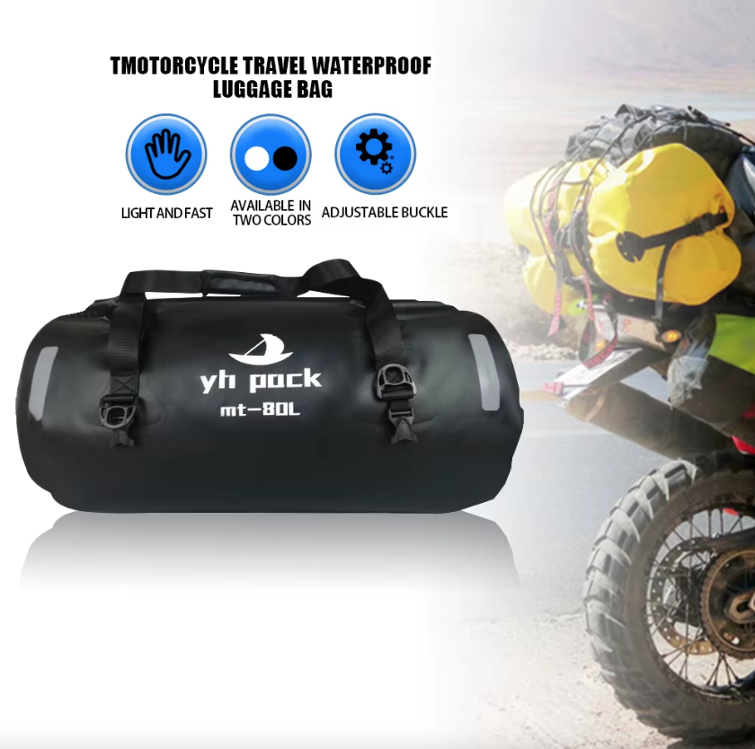 Borsa per moto impermeabile, borsa portapacchi posteriore per MTB, portabagagli da viaggio, sella portatile, accessorio per ciclismo 40L/80L