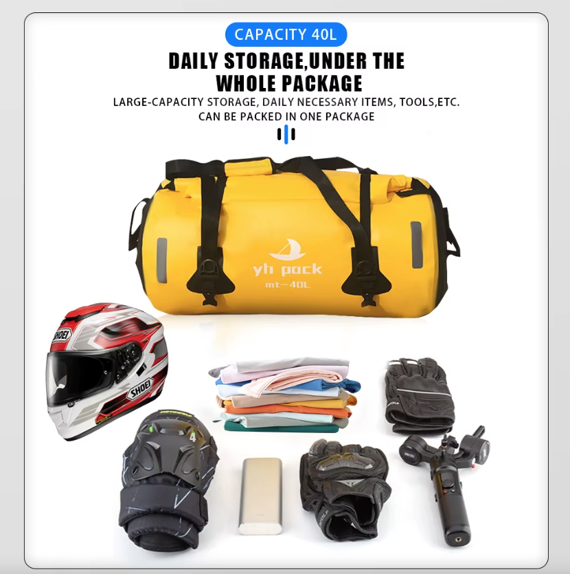 Borsa per moto impermeabile, borsa portapacchi posteriore per MTB, portabagagli da viaggio, sella portatile, accessorio per ciclismo 40L/80L