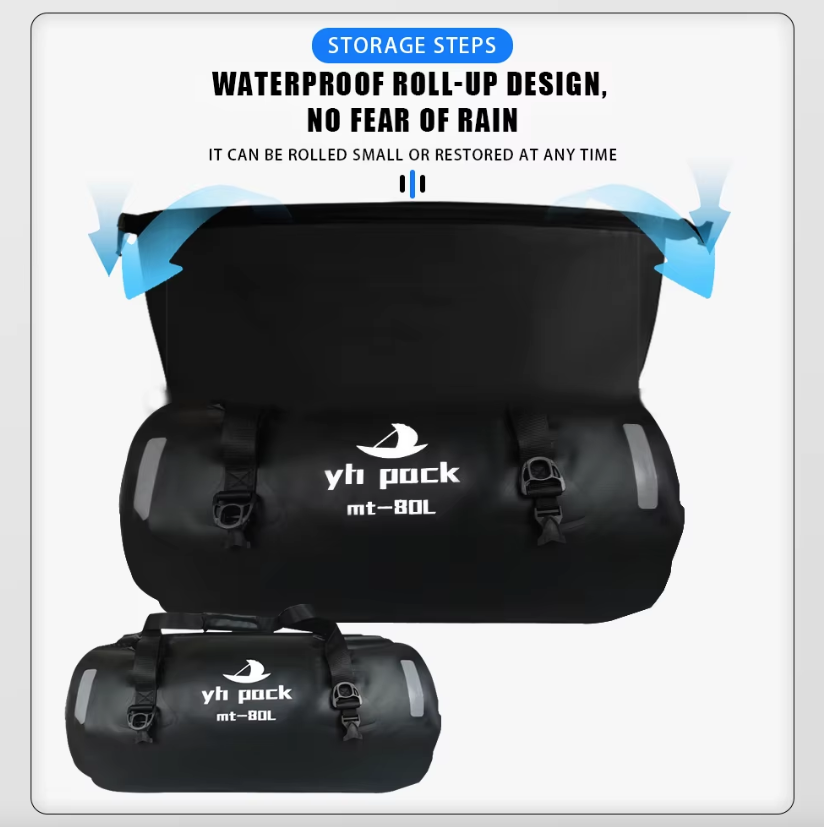 Borsa per moto impermeabile, borsa portapacchi posteriore per MTB, portabagagli da viaggio, sella portatile, accessorio per ciclismo 40L/80L
