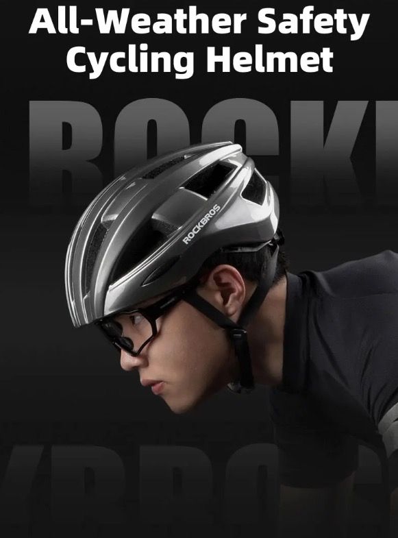 Luce posteriore a LED per casco da bicicletta ROCKBROS, design ultraleggero, ricaricabile, accessorio di sicurezza per il ciclismo su strada e MTB.