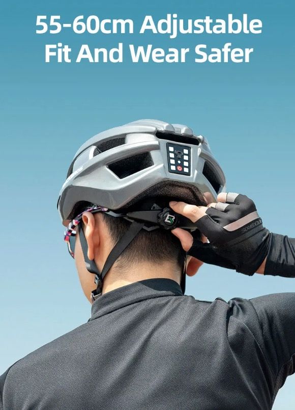 Luce posteriore a LED per casco da bicicletta ROCKBROS, design ultraleggero, ricaricabile, accessorio di sicurezza per il ciclismo su strada e MTB.