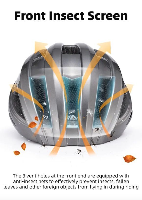 Luce posteriore a LED per casco da bicicletta ROCKBROS, design ultraleggero, ricaricabile, accessorio di sicurezza per il ciclismo su strada e MTB.