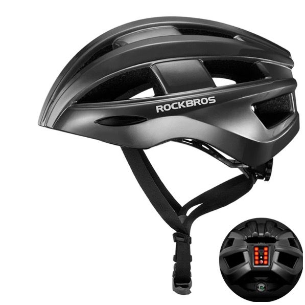 Luce posteriore a LED per casco da bicicletta ROCKBROS, design ultraleggero, ricaricabile, accessorio di sicurezza per il ciclismo su strada e MTB.