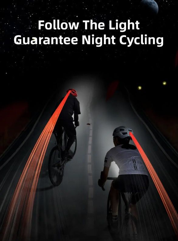 Luce posteriore a LED per casco da bicicletta ROCKBROS, design ultraleggero, ricaricabile, accessorio di sicurezza per il ciclismo su strada e MTB.