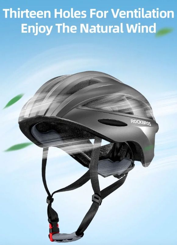 Luce posteriore a LED per casco da bicicletta ROCKBROS, design ultraleggero, ricaricabile, accessorio di sicurezza per il ciclismo su strada e MTB.