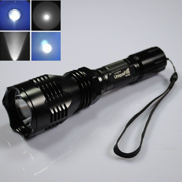 Torcia LED UniqueFire HS-802 Luce Verde per Avventure all'Aperto Robusta e Impermeabile Portata 500m Lega di Alluminio 6061t Anti-abrasiva per Alpinismo ed Emergenze